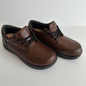 Apex Y910M Mens Brown Leather Lace Up Ortho Diabetic Walking Shoes Size 10.5 Med